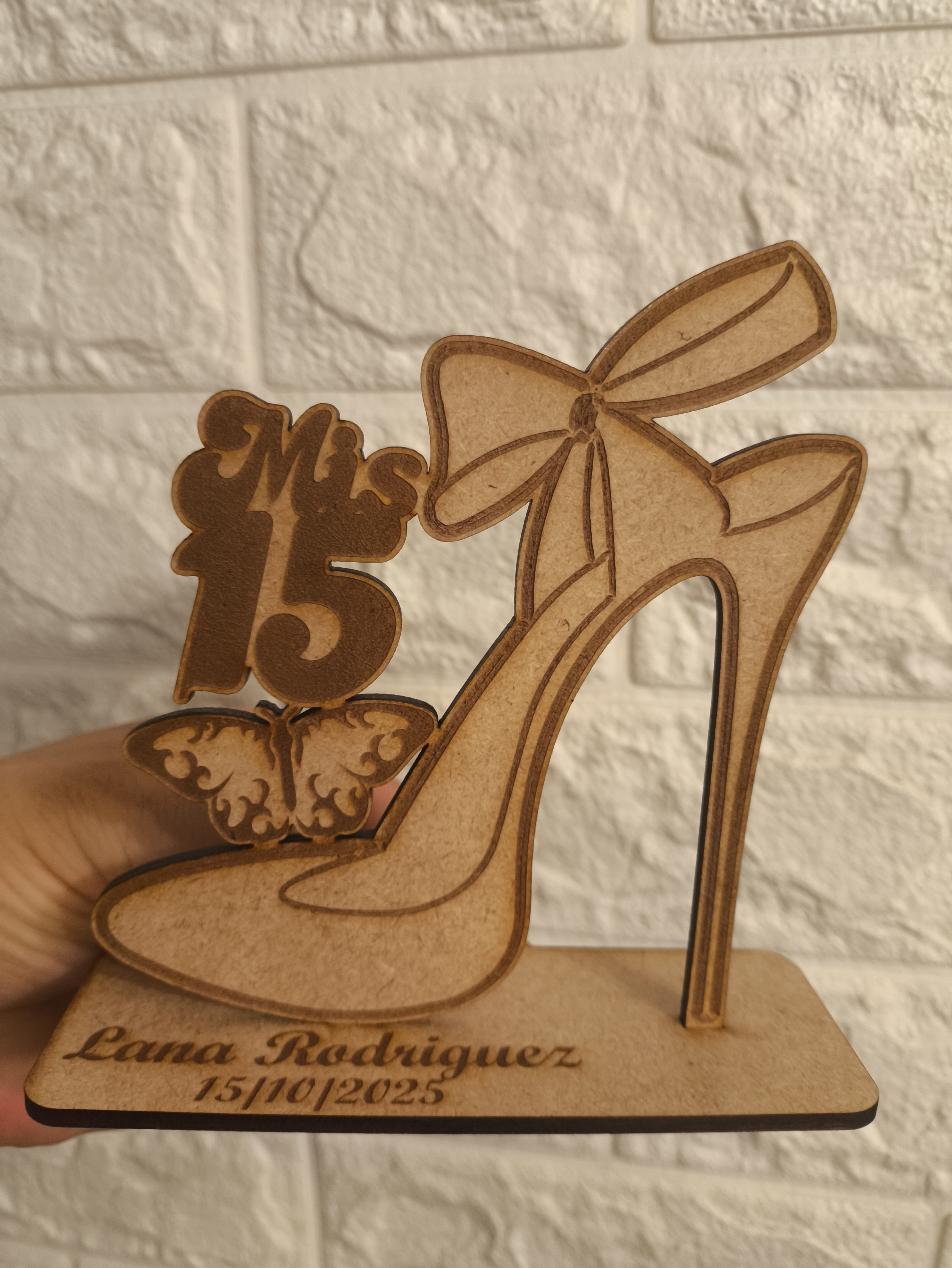 Zapatilla con Tacón en MDF